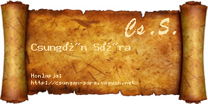 Csungán Sára névjegykártya